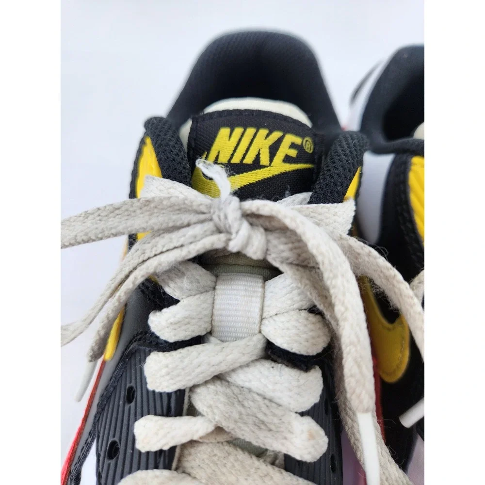 Nike Air Max 90 LTR GS Sneakers Shoes Youth 5Y White Red Black Yellow 833412-120